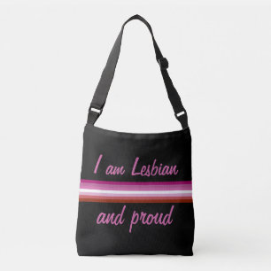 Sac Ajustable I au Leasbian et Proud   Lesbian Flag on Black Sc