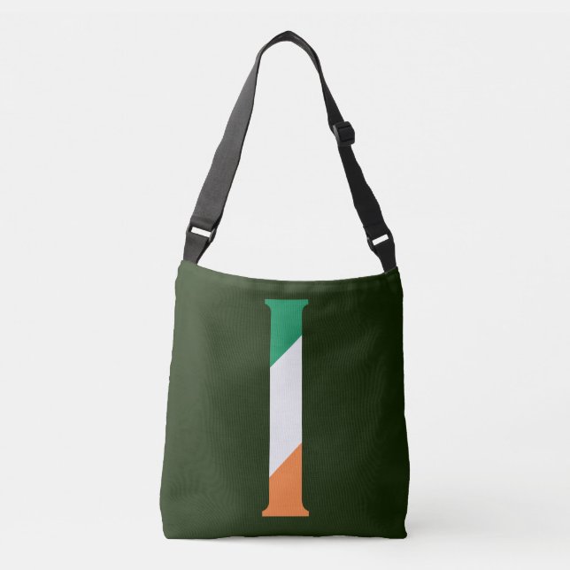 Sac Ajustable I Monogramme superposé sur le drapeau irlandais cb (Devant)