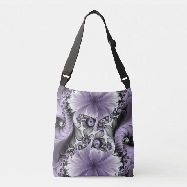 Sac Ajustable Illusion Lilac Abstrait Floral Fractal Art Imagina (Devant)