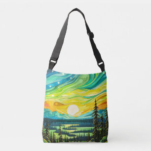 Sac Ajustable Illustration Abstraite de Coucher de Soleil Majest