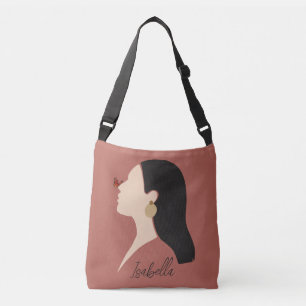 Sac Ajustable Illustration Boho Abstrait Art Femme, Tonage Terre