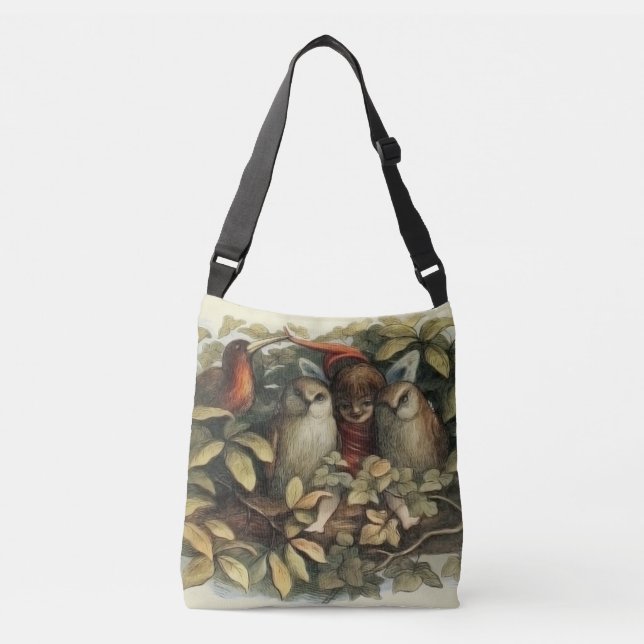 Sac Ajustable Illustration de la nature des hiboux et des fées d (Devant)