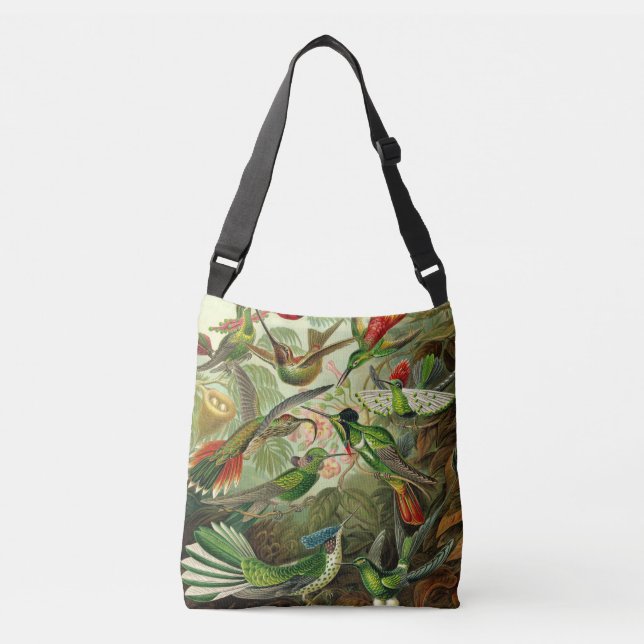 Sac Ajustable Illustration d'ornithologie de colibris d'Ernst Ha (Devant)