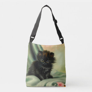 Sac Ajustable Illustration vintage de Kitten noir