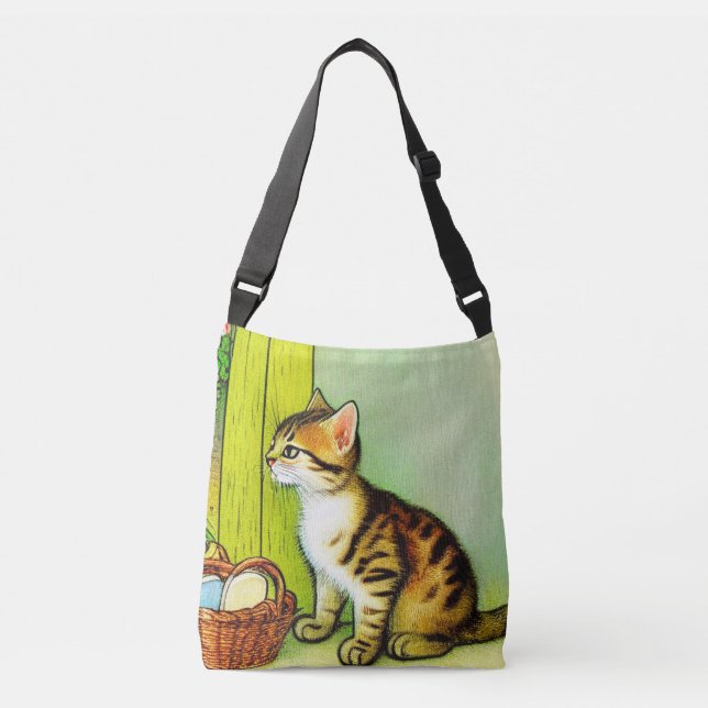 Sac Ajustable Illustration vintage Tabby Cat (Devant)