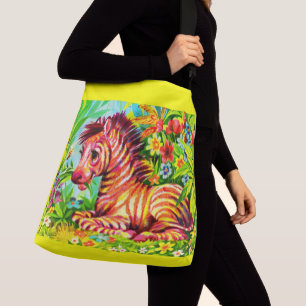 Sac Ajustable Impression zèbre colorée des années 1960