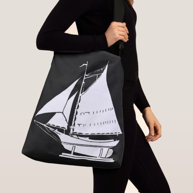 Sac Ajustable imprimé silhouette de voilier (De près)