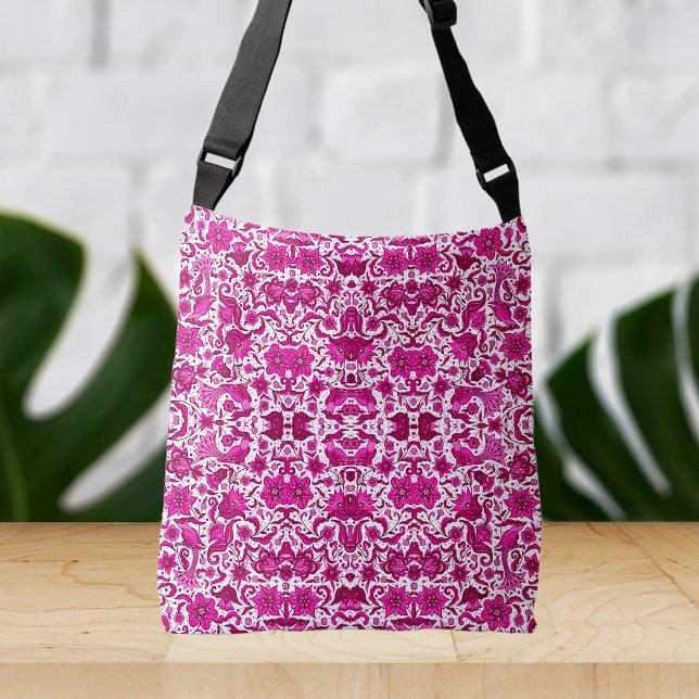 SAC AJUSTABLE IMPRIMER ARTISANAT TROPICAL VINTAGE ROSE (Créateur téléchargé)