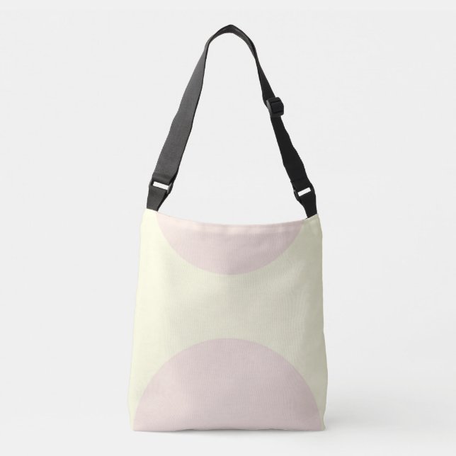 Sac Ajustable Imprimerie d'art abstrait recto verso rose sur crè (Devant)