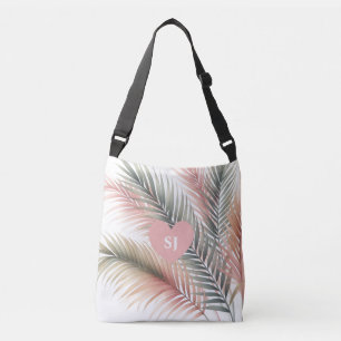 Sac Ajustable Initiales de feuilles de palmier tropicales