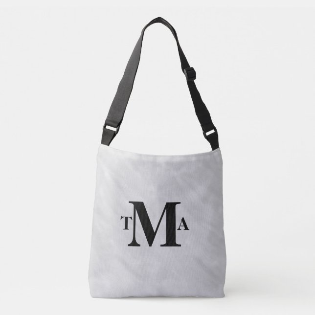 Sac Ajustable Initiales Monogrammes Charbon noir (Devant)