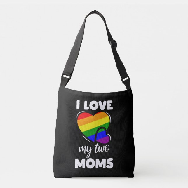 Sac Ajustable J'adore mes deux mamans Lesbiennes Pride LGBT (Devant)