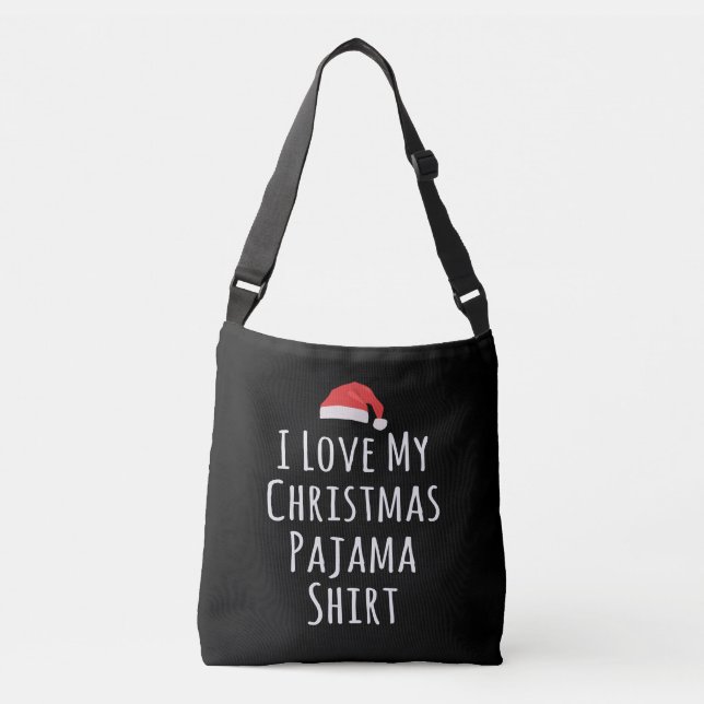 Sac Ajustable J'aime ma chemise en pyjama de Noël (Devant)