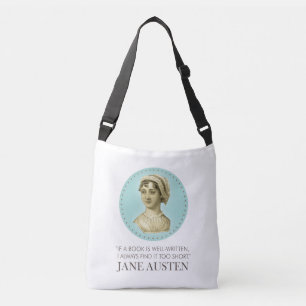 Sac Ajustable Jane Austen Portrait et citation sur la lecture