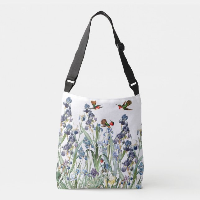 Sac Ajustable Jardin d'agrément Fourre-tout d'iris d'oiseaux de (Devant)