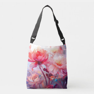 Sac Ajustable Jardin de pivoines en fleurs à l'aquarelle de prin