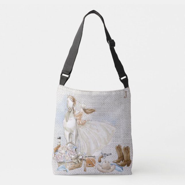 Sac Ajustable *Jay Western Rustic Horse Femme Floral Gun Casquet (Devant)