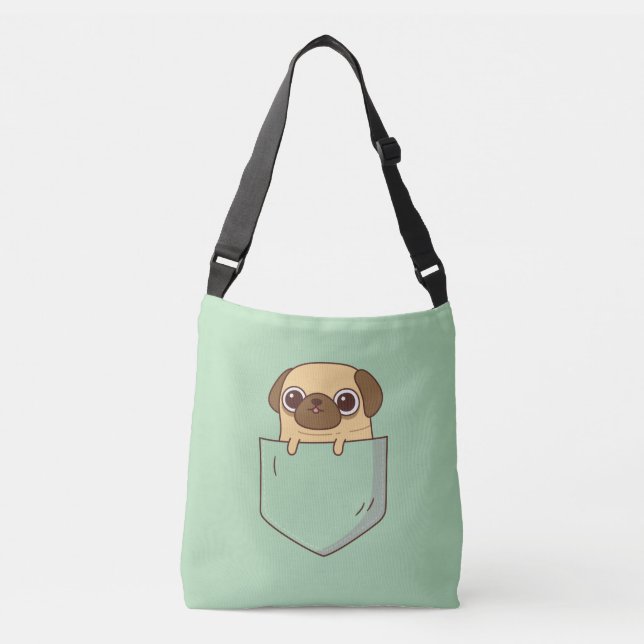 Sac Ajustable Joli Doodé Carlin À Faux Green Pocket (Devant)