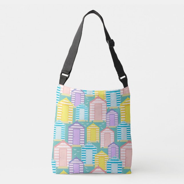 Sac Ajustable Joli Pastel Plage Rayé Hut Motif (Devant)