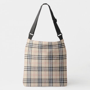 Sac Ajustable Joli Tartan Plaid Beige
