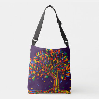Sac Ajustable Jolie automne Arbre arc-en-ciel violet automne Tha