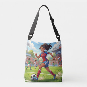 Sac Ajustable Jolie Fille de Dessin Animé Jouant au Football
