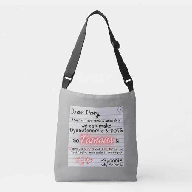 Sac Ajustable Journal d'une Spoonie (Devant)