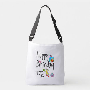 Sac Ajustable Joyeux anniversaire. Papa, je t'aime.