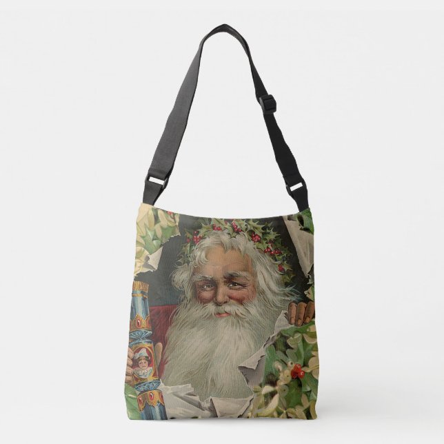 Sac Ajustable Joyeux Noël Père Noël classique antique (Devant)