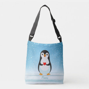 Sac Ajustable Joyeux pingouin tenant un coeur