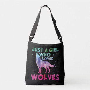 Sac Ajustable Juste une fille qui aime les loups aquarelle