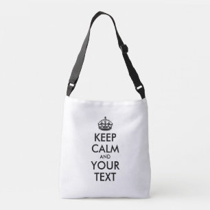 Sac Ajustable KEEP CALM personnalisé et votre texte -2 côtés