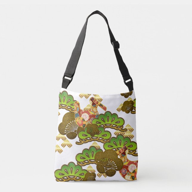 Sac Ajustable Kimono motif inspiré tissu japonais (Devant)