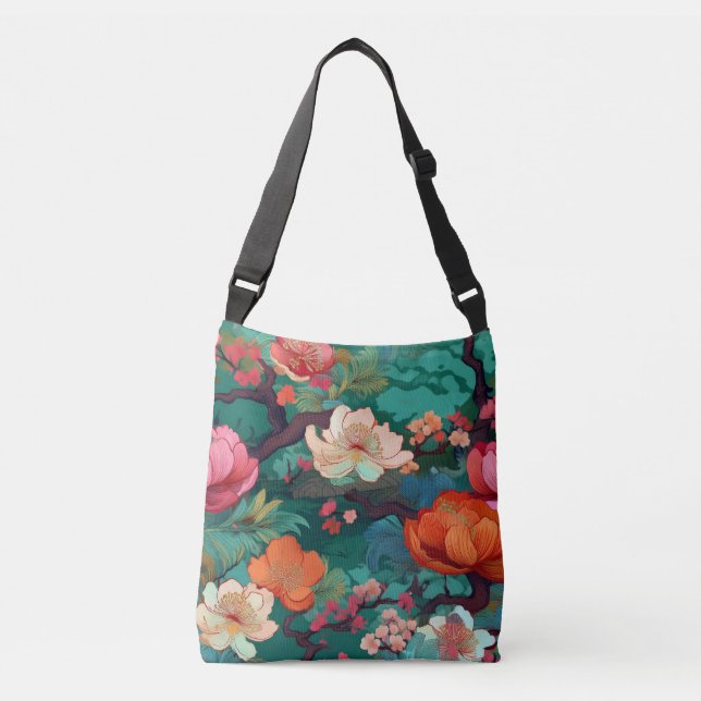Sac Ajustable Kimono motif inspiré tissu japonais (Devant)