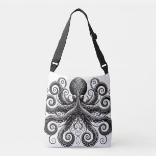 Sac Ajustable Kraken Steampunk Octopus Ornate Black