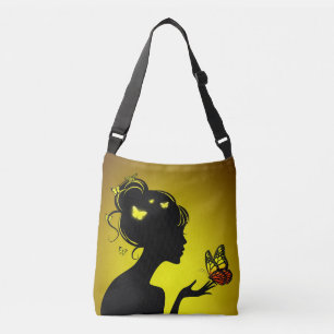 Sac Ajustable La femme papillons jaunes