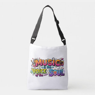 Sac Ajustable La musique est la voix de l'âme Art Pop Rétro