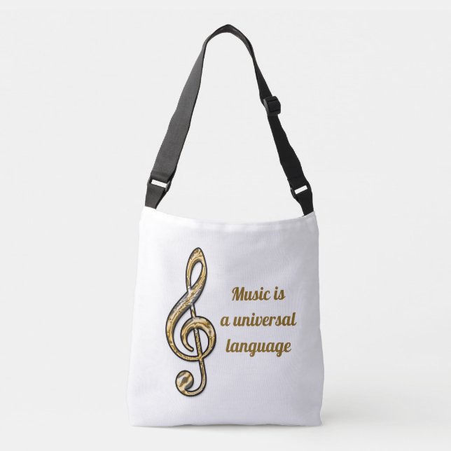 Sac Ajustable La musique est Universal Gold Silver Clé Symbole d (Devant)