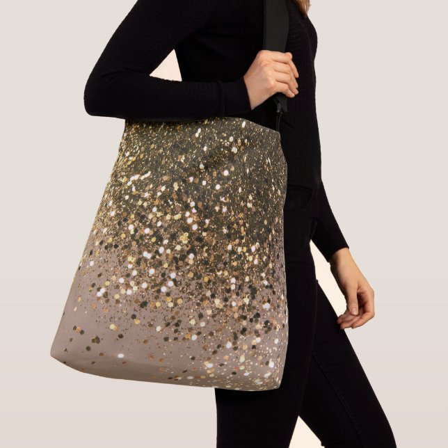 Sac Ajustable La Parties scintillant Brown de l'or étincelante G (De près)