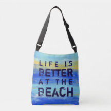 La vie est meilleure à la plage - art abstrait