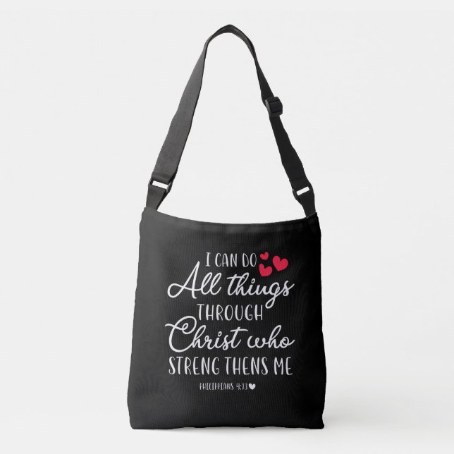 Sac Ajustable L'Amour de Jésus| Je Peux Faire Tout Par Le Christ (Devant)
