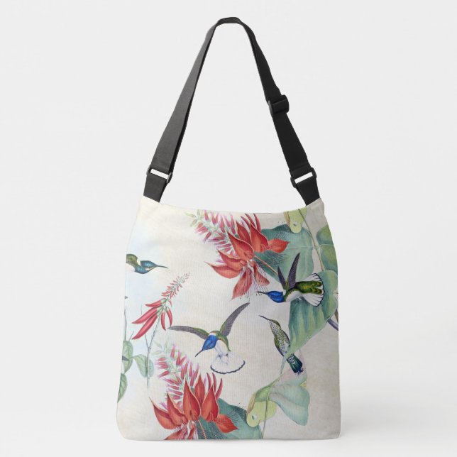 Sac Ajustable L'animal de faune d'oiseaux de colibri fleurit le (Devant)
