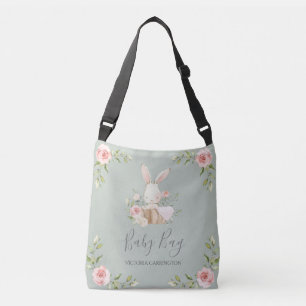 Sac Ajustable Lapin Aquarelle Sage Vert Personnalisé