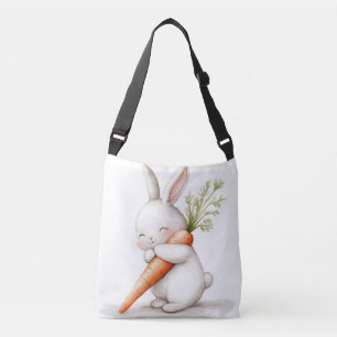 Sac Ajustable Lapin mignon amour carotte aquarelle