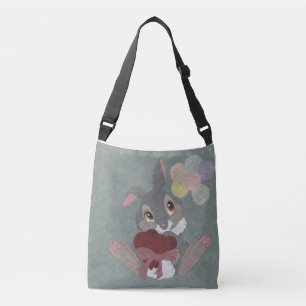 Sac Ajustable lapin mignon et peluche avec une valentine et un p