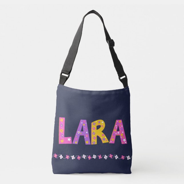 Sac Ajustable Lara nom fleurs L monogramme (Devant)