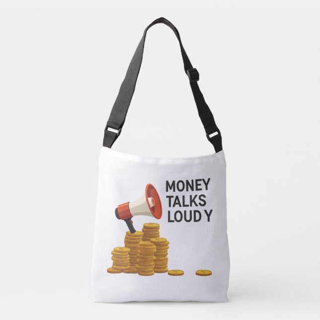 SAC AJUSTABLE L'ARGENT PARLE MAL - (Devant)