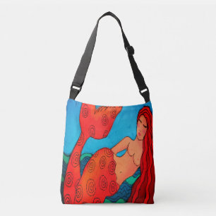 Sac Ajustable L'art Abstrait de la sirène rouge