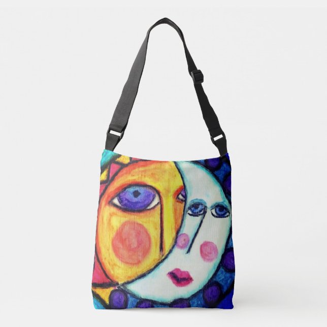 Sac Ajustable L'art Abstrait du soleil et de la lune (Devant)