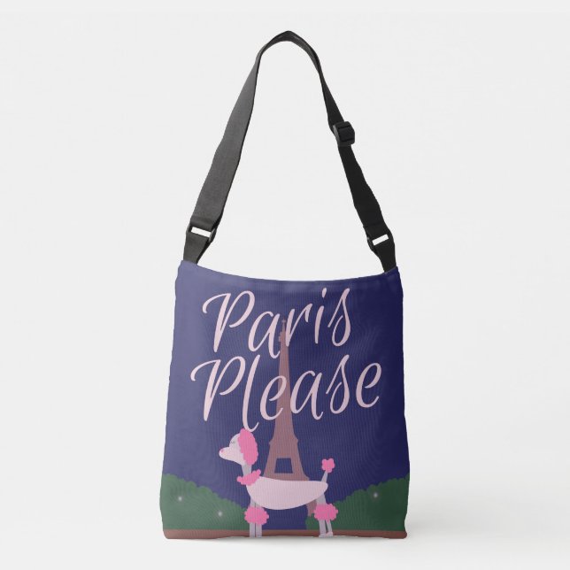 Sac Ajustable Le caniche indique Paris svp (Devant)